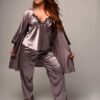 houh pyjamas ensemble de pyjamas en satin pour femme