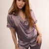 houh pyjamas ensemble de pyjama en satin pour femme