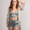 houh pyjamas ensemble de pyjamas short en satin pour femme