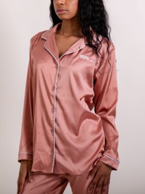 houh pyjamas chemise pyjama femme satin rose