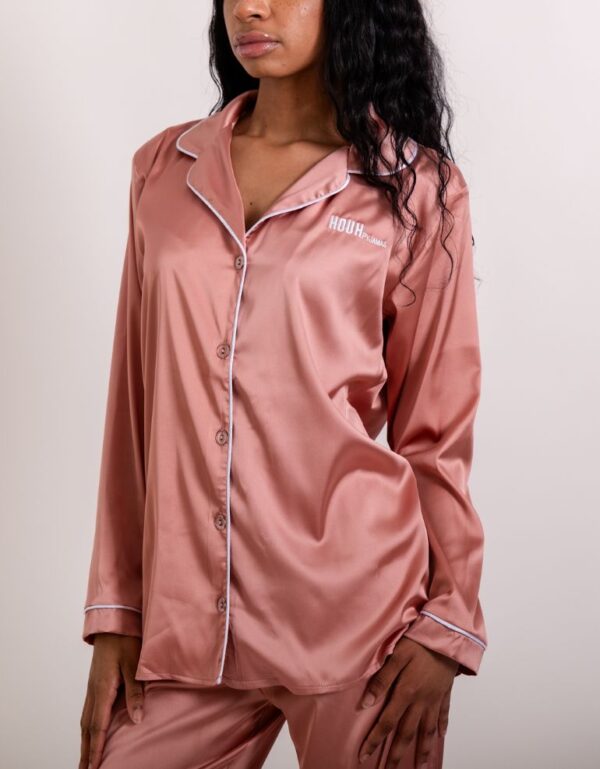 houh pyjamas chemise pyjama femme satin rose